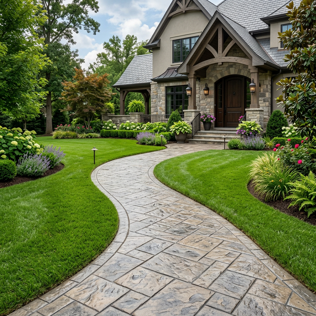 Cobblestone walkway Whitehall Road Hooksett NH